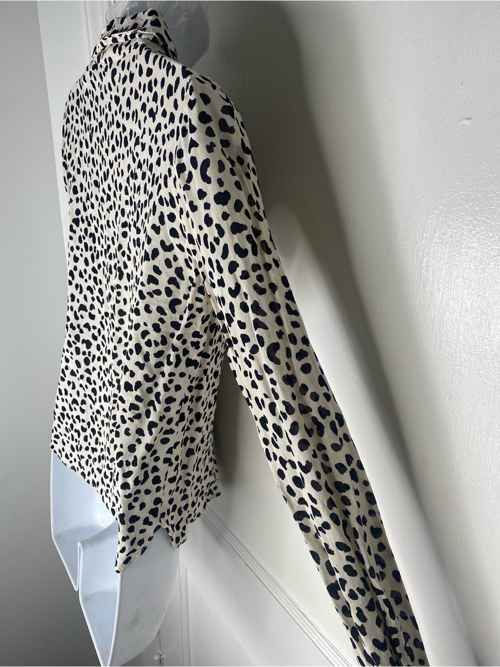Reformation Cream and Black Leopard-Print Button Down Shirt - Picture 6 of 8